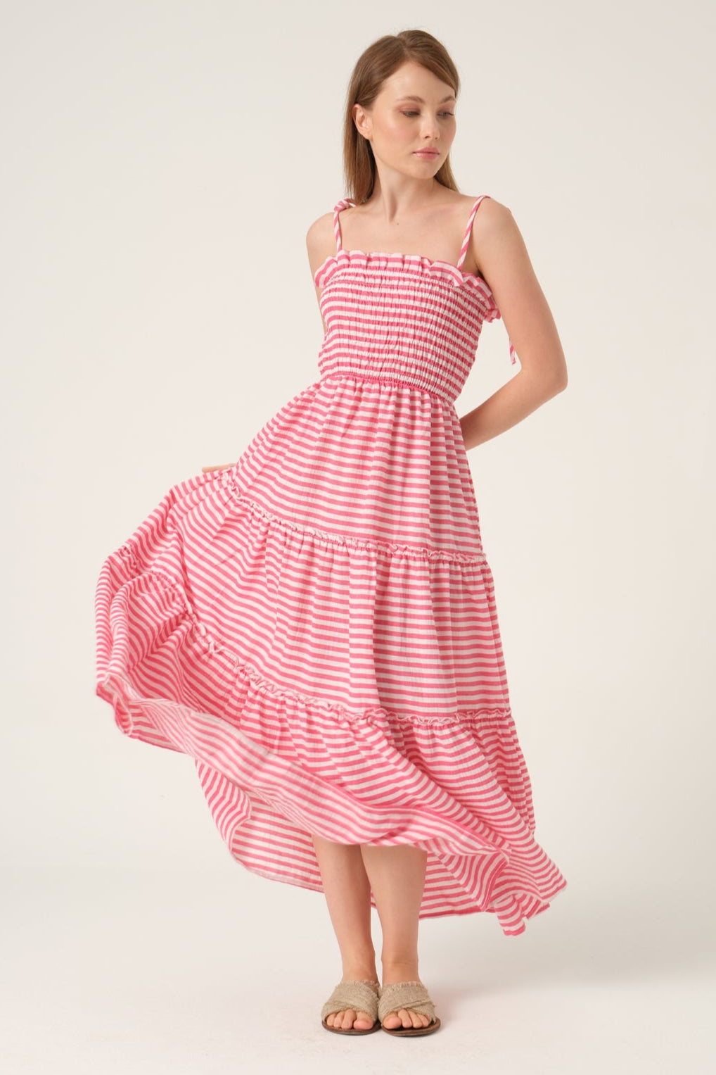 Thin Strap Stripy Dress - jan & nova edit