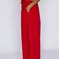 Drawstring Wide Leg Trousers - janandnova
