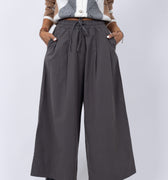 Drawstring Wide Leg Trousers - janandnova
