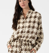 Houndstooth print shirt