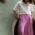 Wide Leg Striped Trousers - janandnova