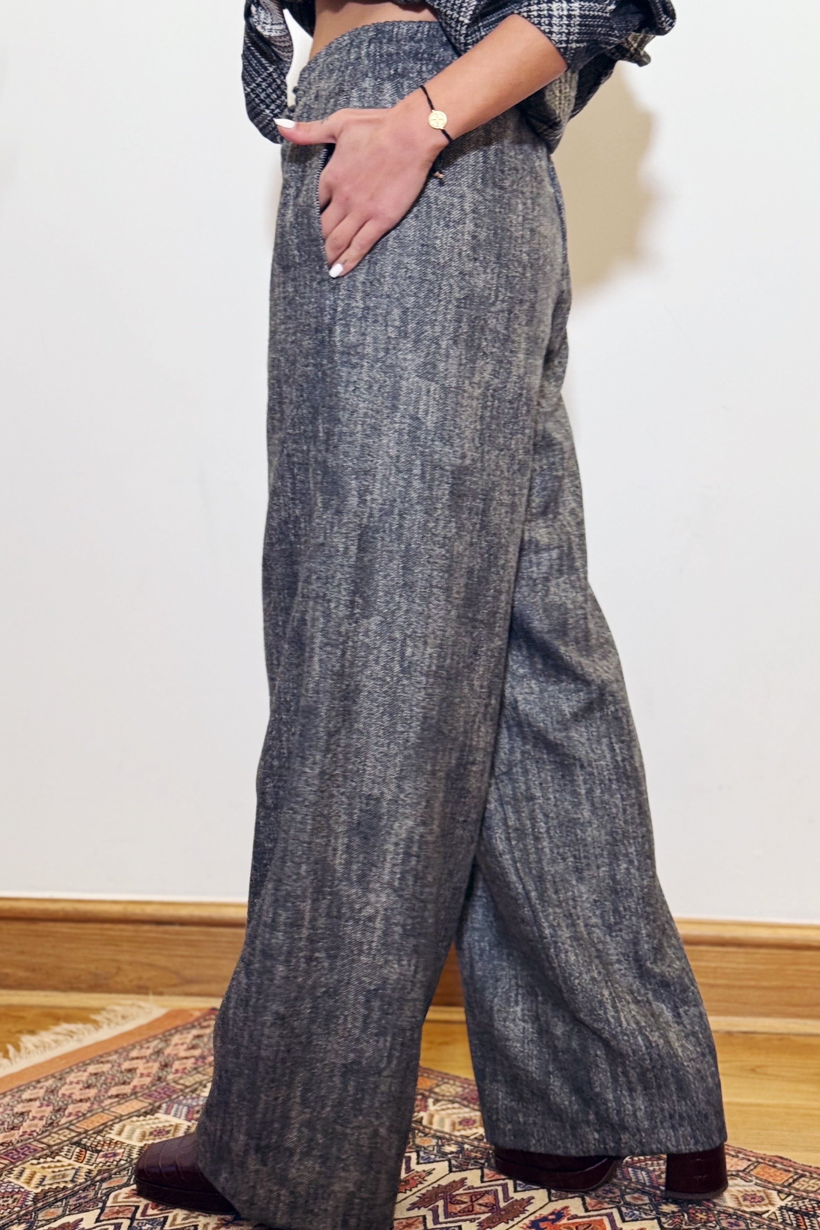 Drawstring Brushed Trousers