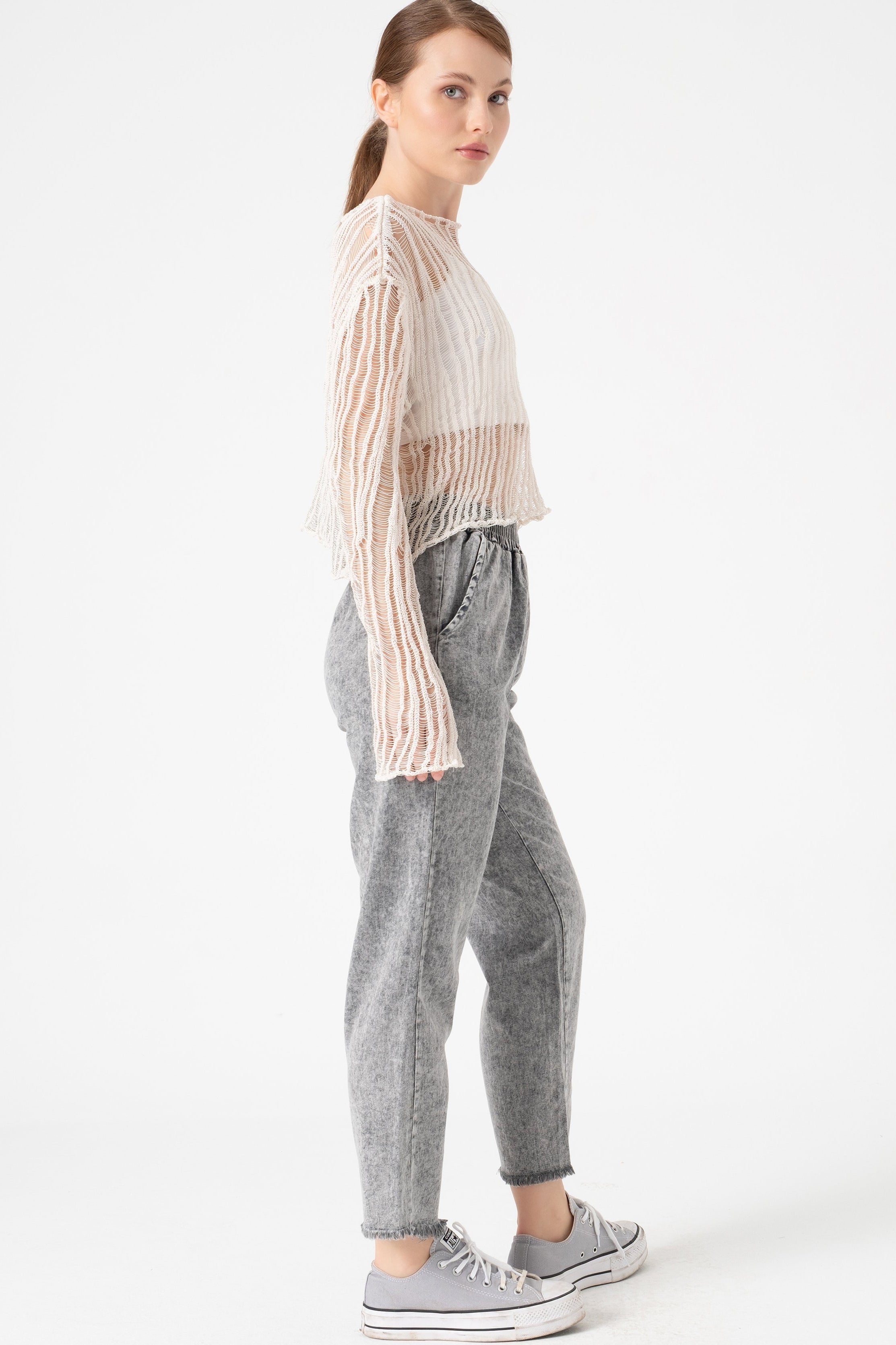 WORN-OUT STYLE KNITWEAR