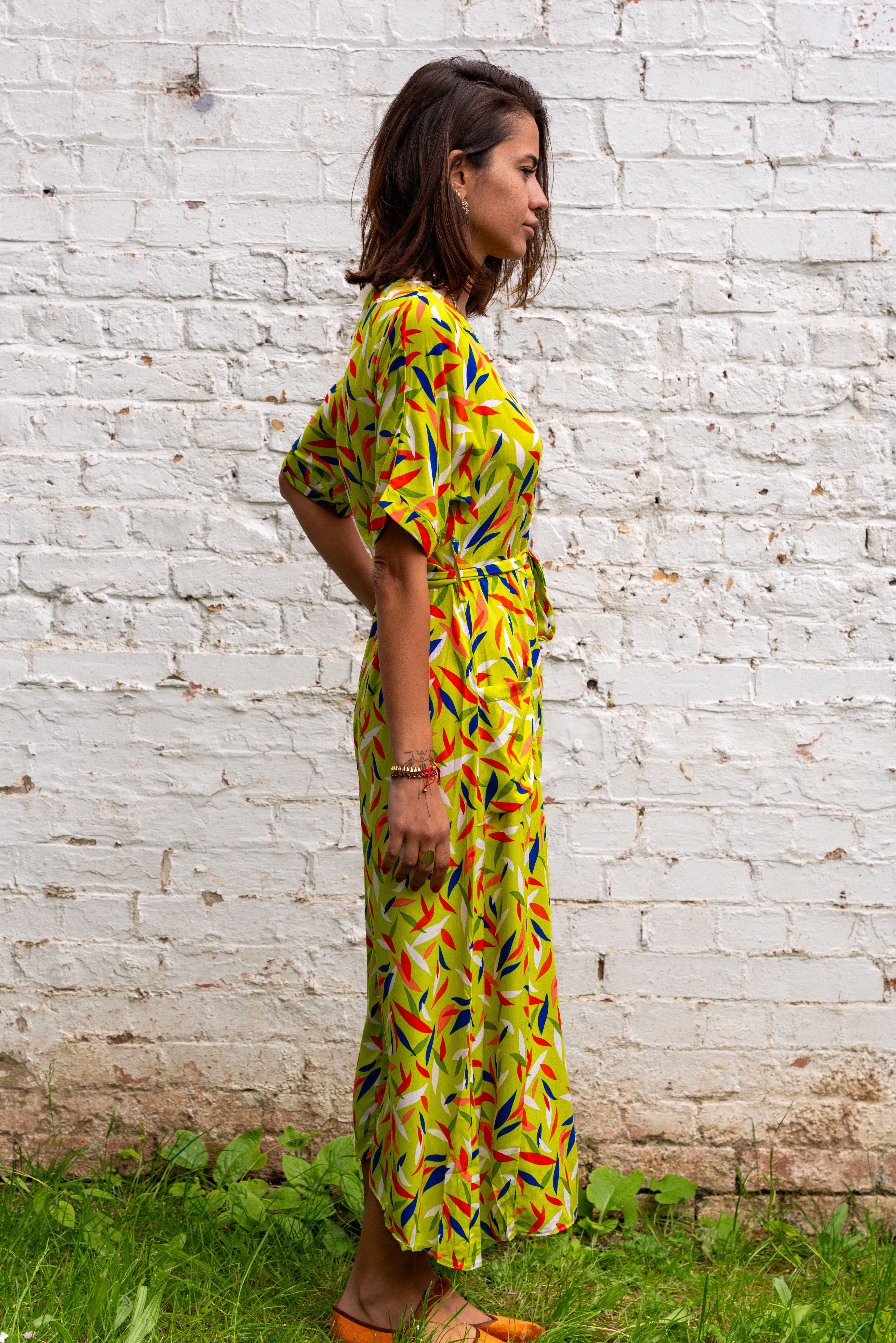 Colorful Leafy Dress