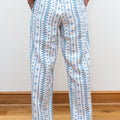 Embroidered White Linen Trousers - janandnova
