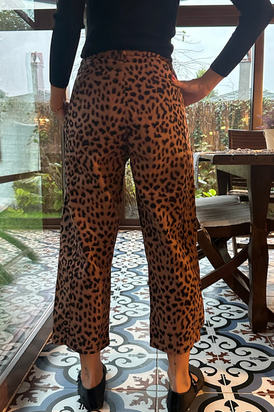 Leopard Print Chino Trousers