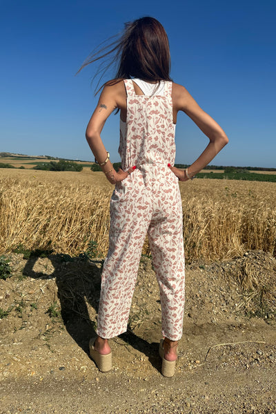 Floral Printed Overalls