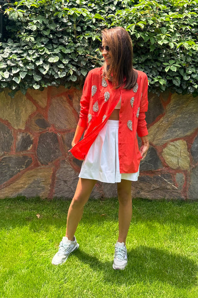 Cotton Beaded Shirt - janandnova