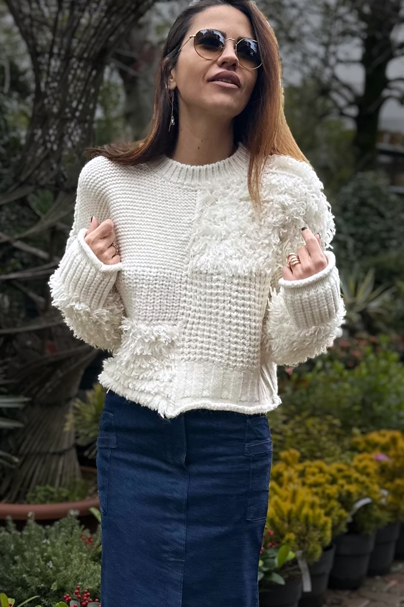 Fringed Beige Jumper - janandnova