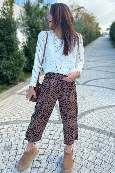 Leopard Print Chino Trousers