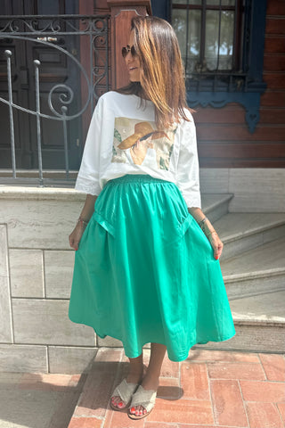 Side-Detailed Fluffy Skirts