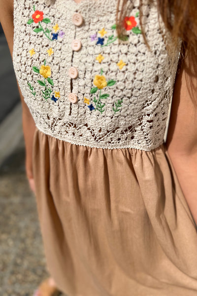 Crochet Top Maxi Dress
