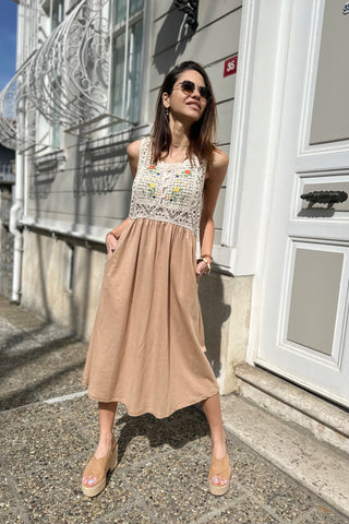 Floral Embroidered Maxi Dress