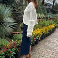 Fringed Beige Jumper - janandnova