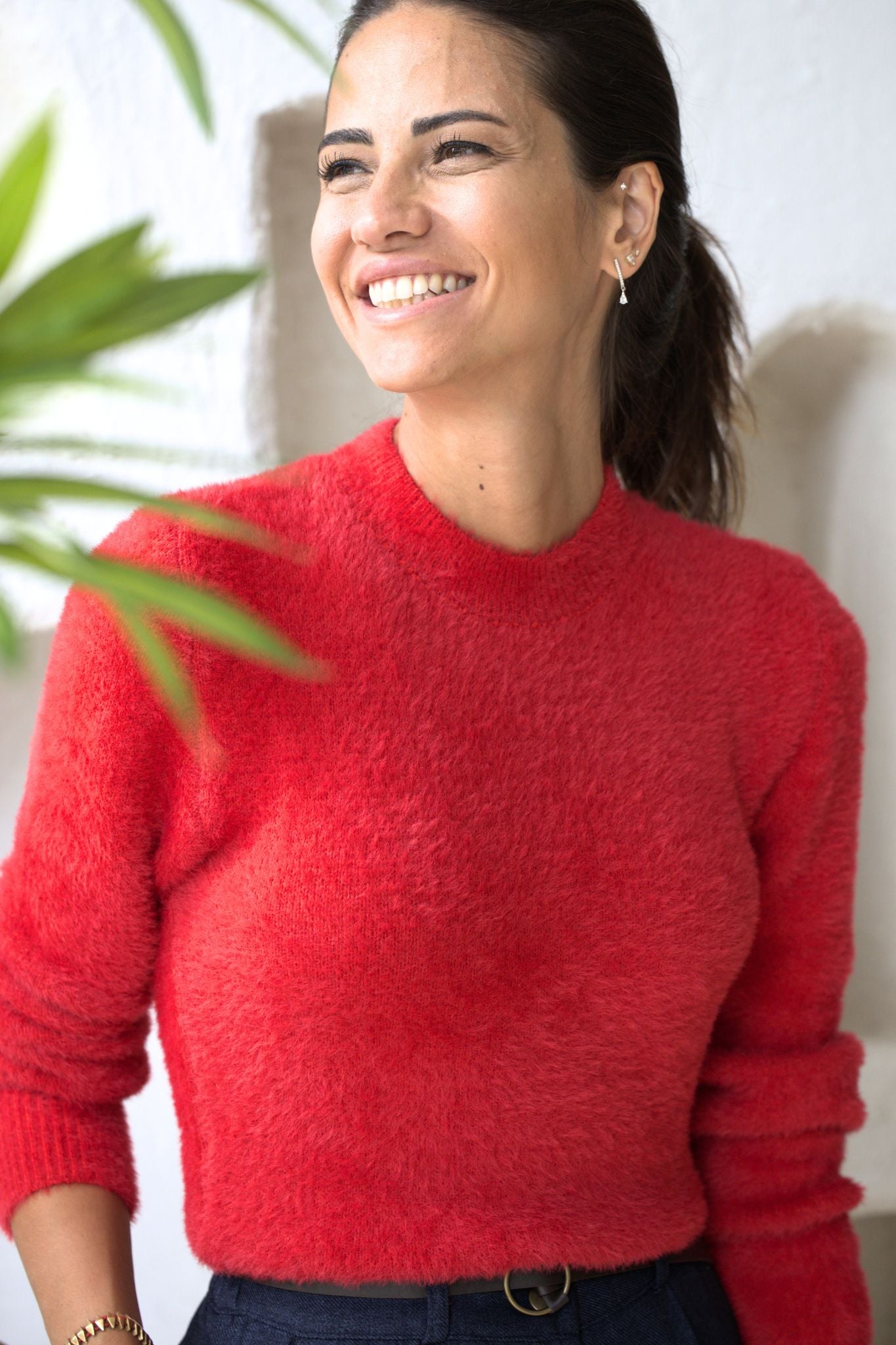 Faux Mohair Crewneck Jumper